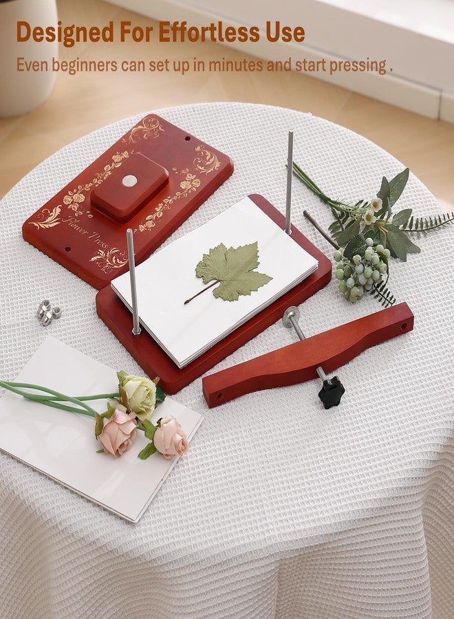 Nuvograin Large Flower Press Kit,Easy One-Step Wooden Plant Press,12.6 x 7.68 inch Flower Presser for Kids & Adults, Great for Thanksgiving & Christmas Gifts - Image 5